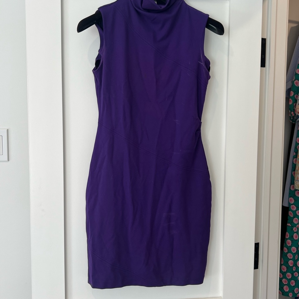Dvf deep plum dress
